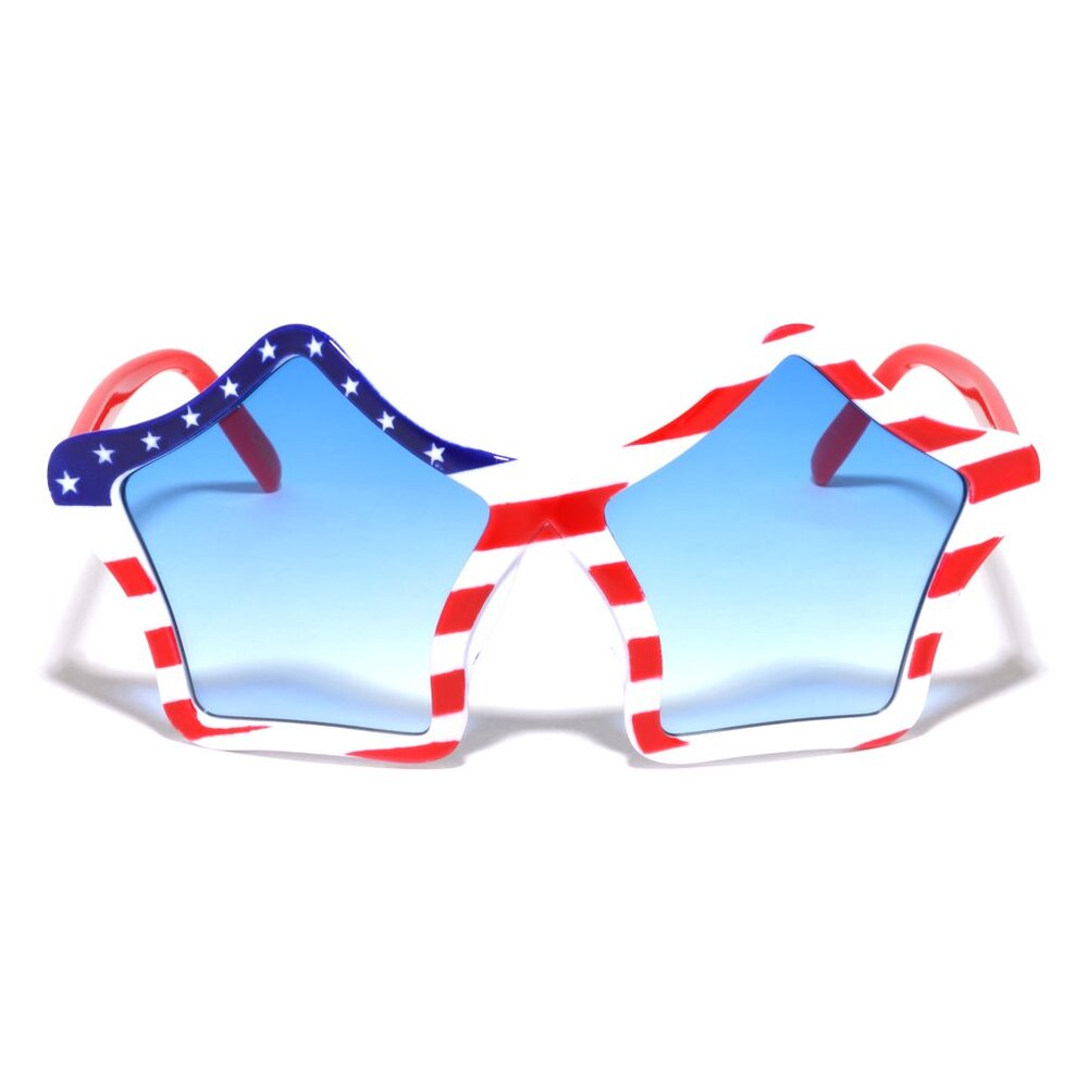 American Flag Starshaped Sunglasses - 12 Pieces
